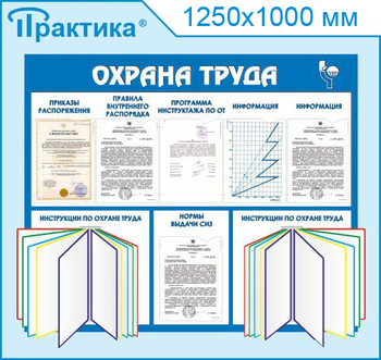 С96 Стенд охрана труда (с двумя перекидными системами) (1250х1000 мм, пластик ПВХ 3мм, Прямая печать на пластик) - Стенды - Стенды по охране труда - Магазин охраны труда и техники безопасности stroiplakat.ru